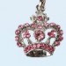 Foto 2 van GSM Hangertje Mobile Charm Bling Bling Kroontje Roze