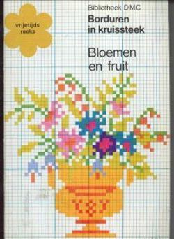 Borduren in kruissteek, bloemen en fruit