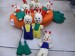 Foto 1 van wortelzakje met konijnenpoppetjes