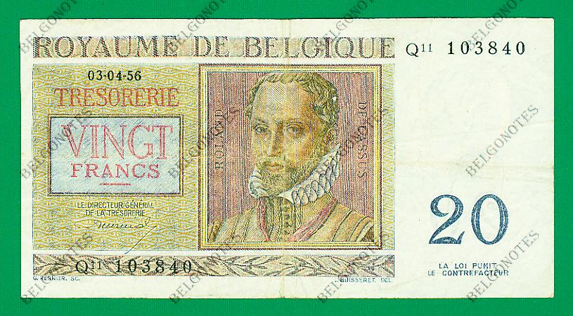 20 Francs type Regnier*03-04-1956*Lot 1902613840