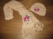 Foto 1 van sjaal en muts met roos - kleur: beige
