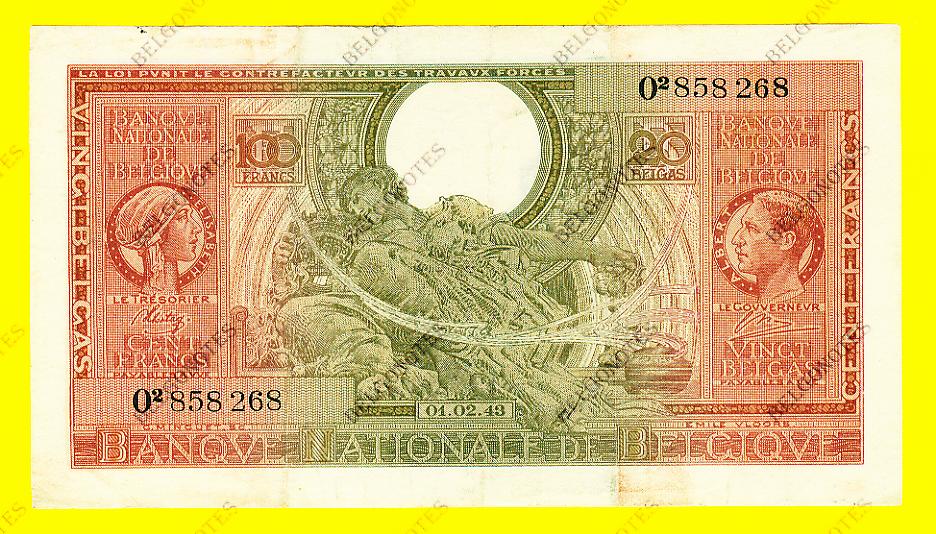 100 Francs Type Londen*01-02-1943*Lot 1902618268