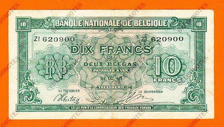 10 Francs Type Londen*01-02-1943*Lot 1902610900