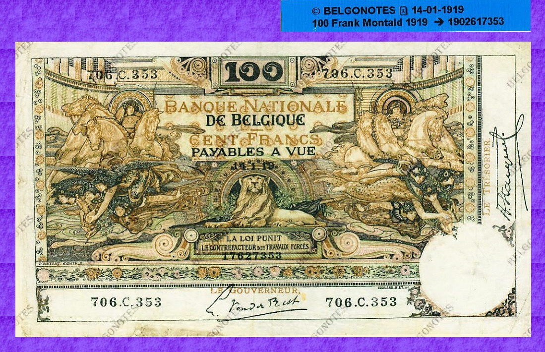 100 Francs Type Montald*14-01-1919*Lot 1902617353