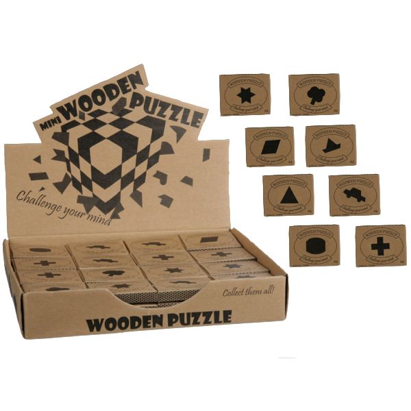 Mini Houten Puzzel Spelletje : Set 8 puzzels