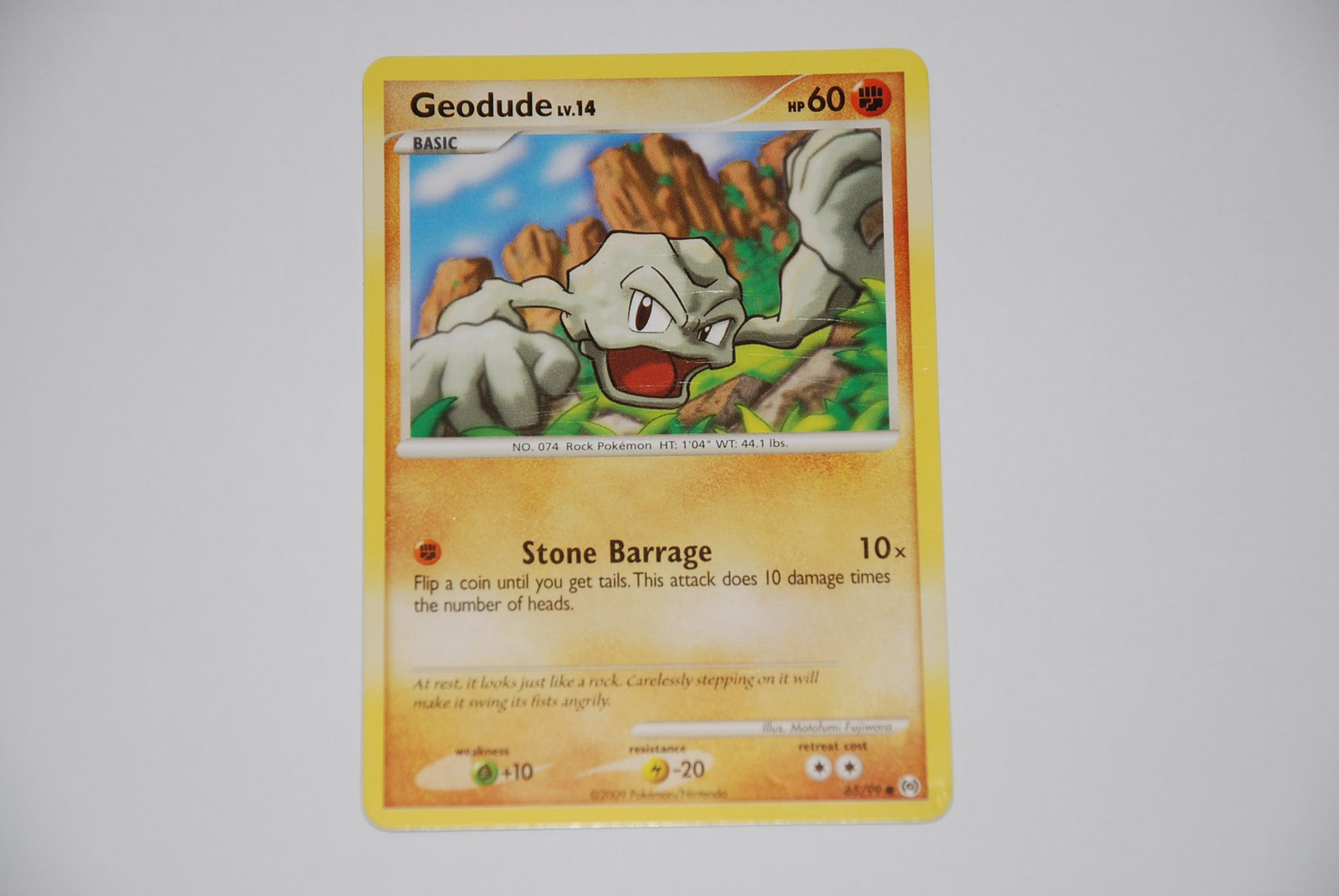 pokemon kaart geodude lv14