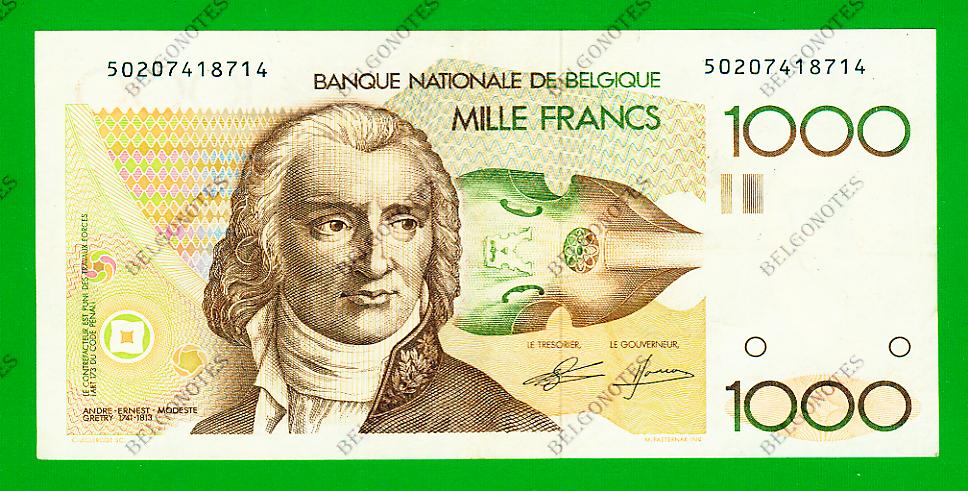1000 Francs Type  Gretry  * Lot 1902618714
