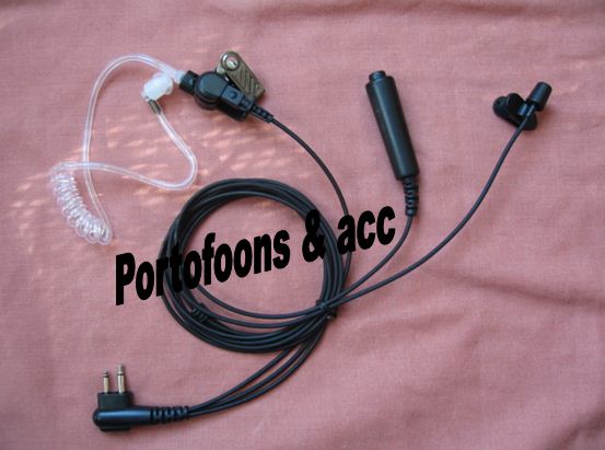 3 draads security oortje voor Motorola GP300 CP040 