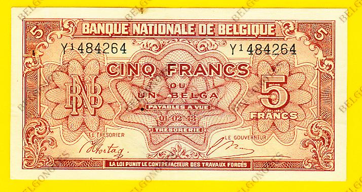 5 Francs type Londen*01-02-1943*Lot 1902614264