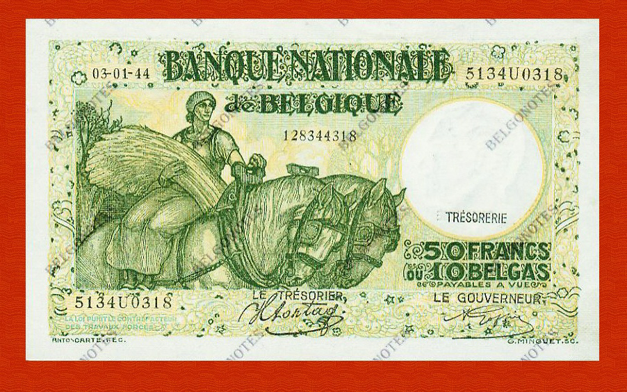 50 Francs Type Anto Carte **UNC**1944** Lot 1902610318