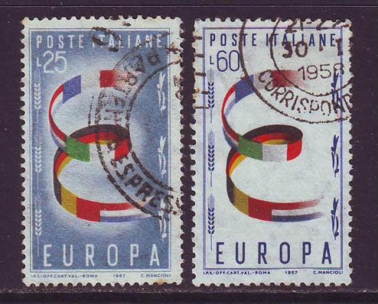 Europazegels gestempeld 27 