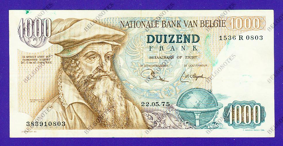 1000 Francs Type Mercator 1975 * Lot 1902610803