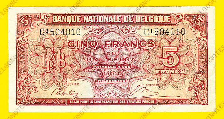 5 Francs type Londen*01-02-1943*Lot 1902614010