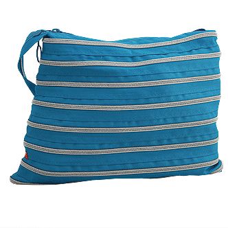 Zipit Studio Handtas Helder Blauw + Zilver Zip