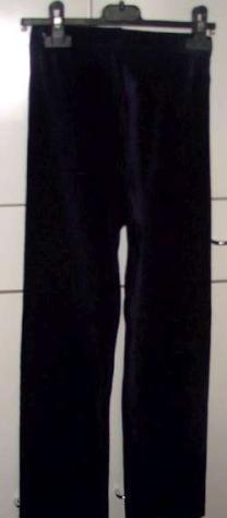 Donkerblauwe velourachtige legging (10 jaar)
