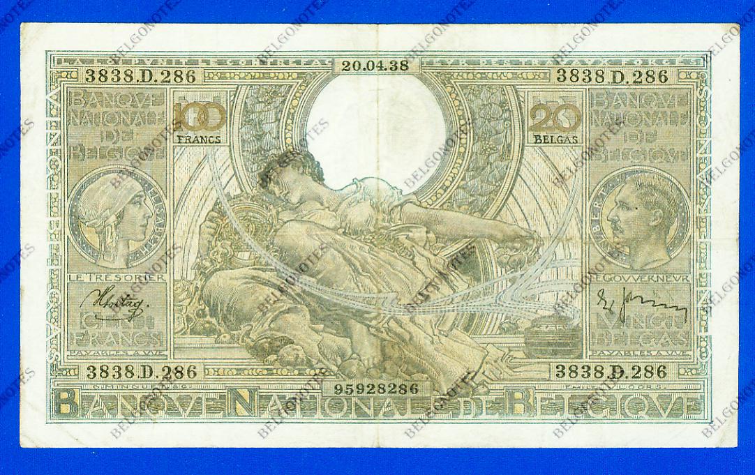 100 Francs Type Vloors 1938 * Lot 1902618286