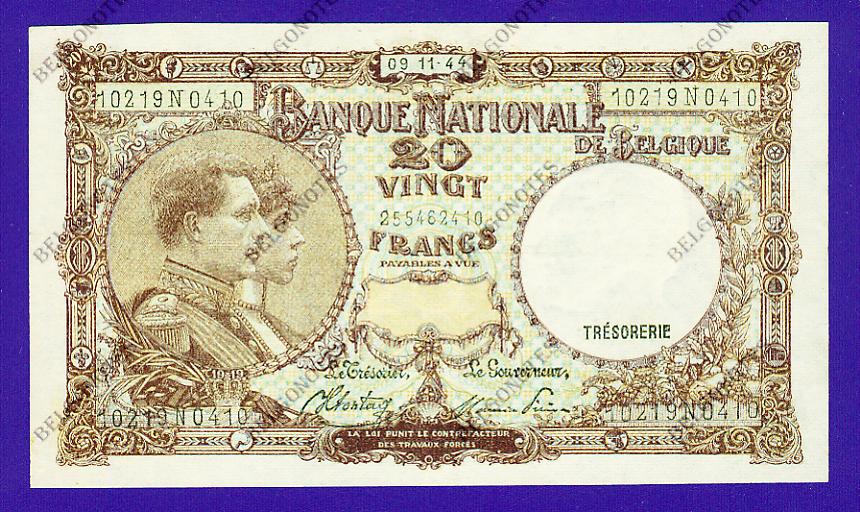 20 Francs Type '1919' **AUNC**1944** Lot 1902610410