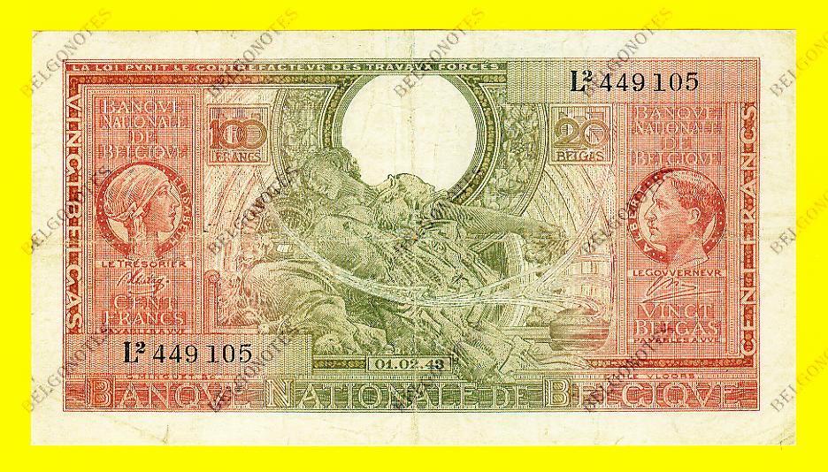 100 Francs Type Londen*01-02-1943*Lot 1902619105
