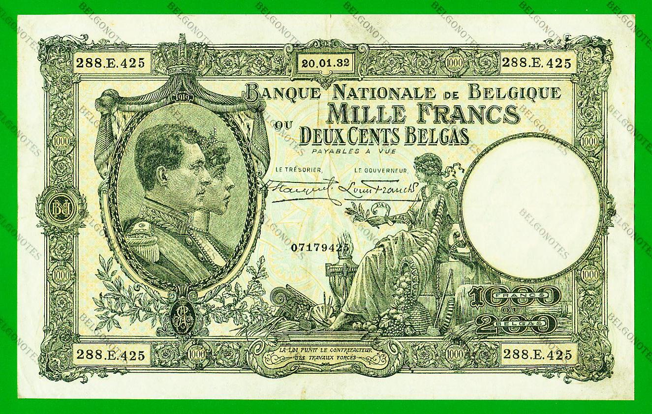 1000 Francs Type Nationale reeks 1932* Lot 1902619425