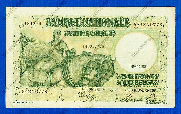 50 Francs Type Anto carte 19-12-1944*.Lot 1902610778