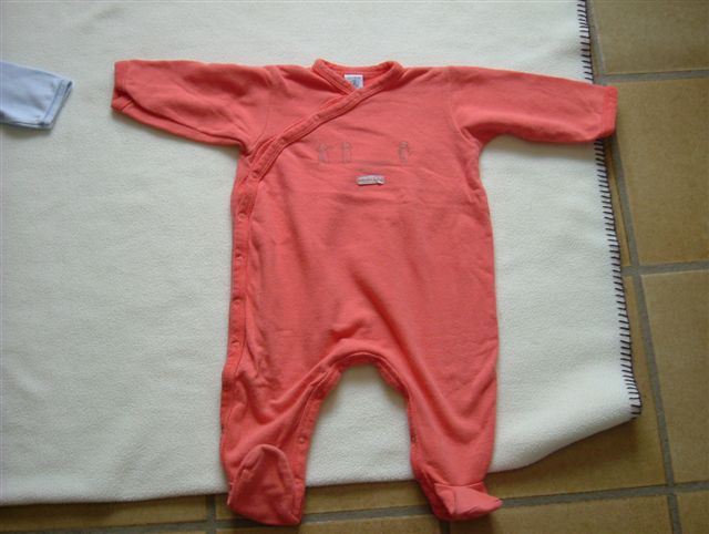 Oranje pyjama, petit bateau, 6M/67cm