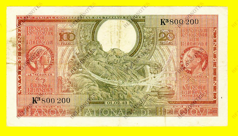 100 Francs Type Londen*01-02-1943*Lot 1902610200