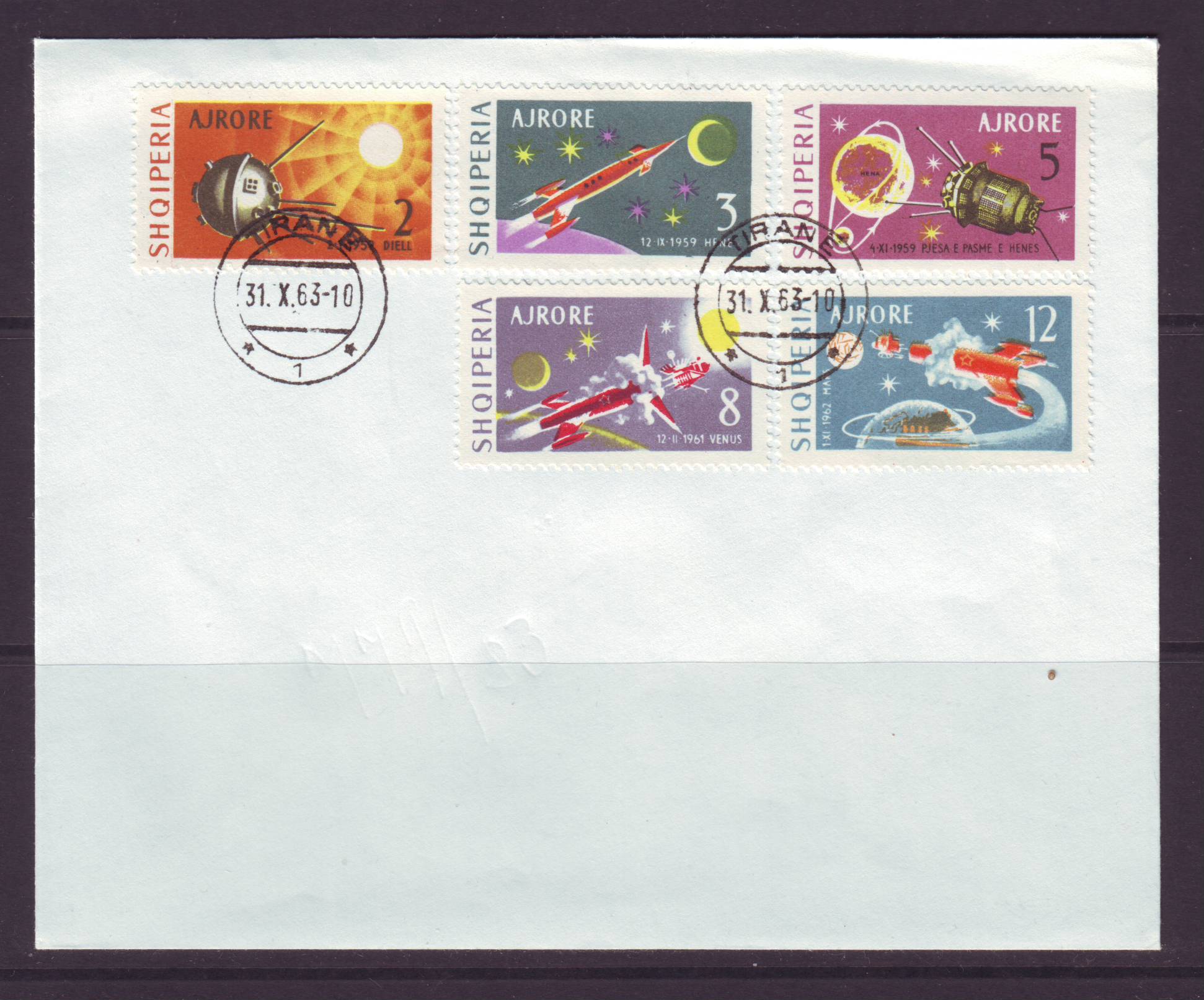 Ruimtevaart FDC61 Albanië