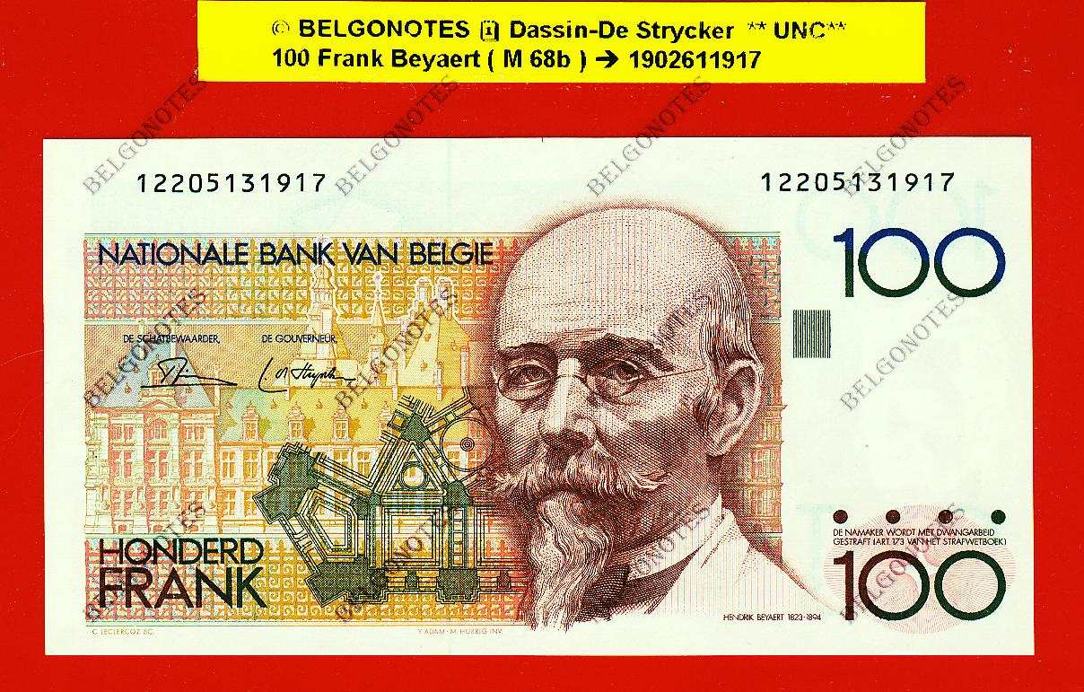 100 Frank Type Beyaert **UNC** Dassin-De Strycker * Lot 1902611917