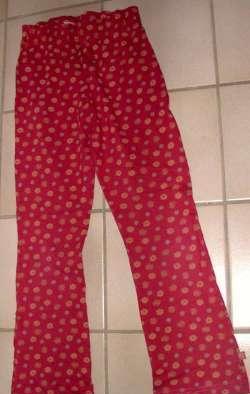 Rode bedrukte legging (maat 116)