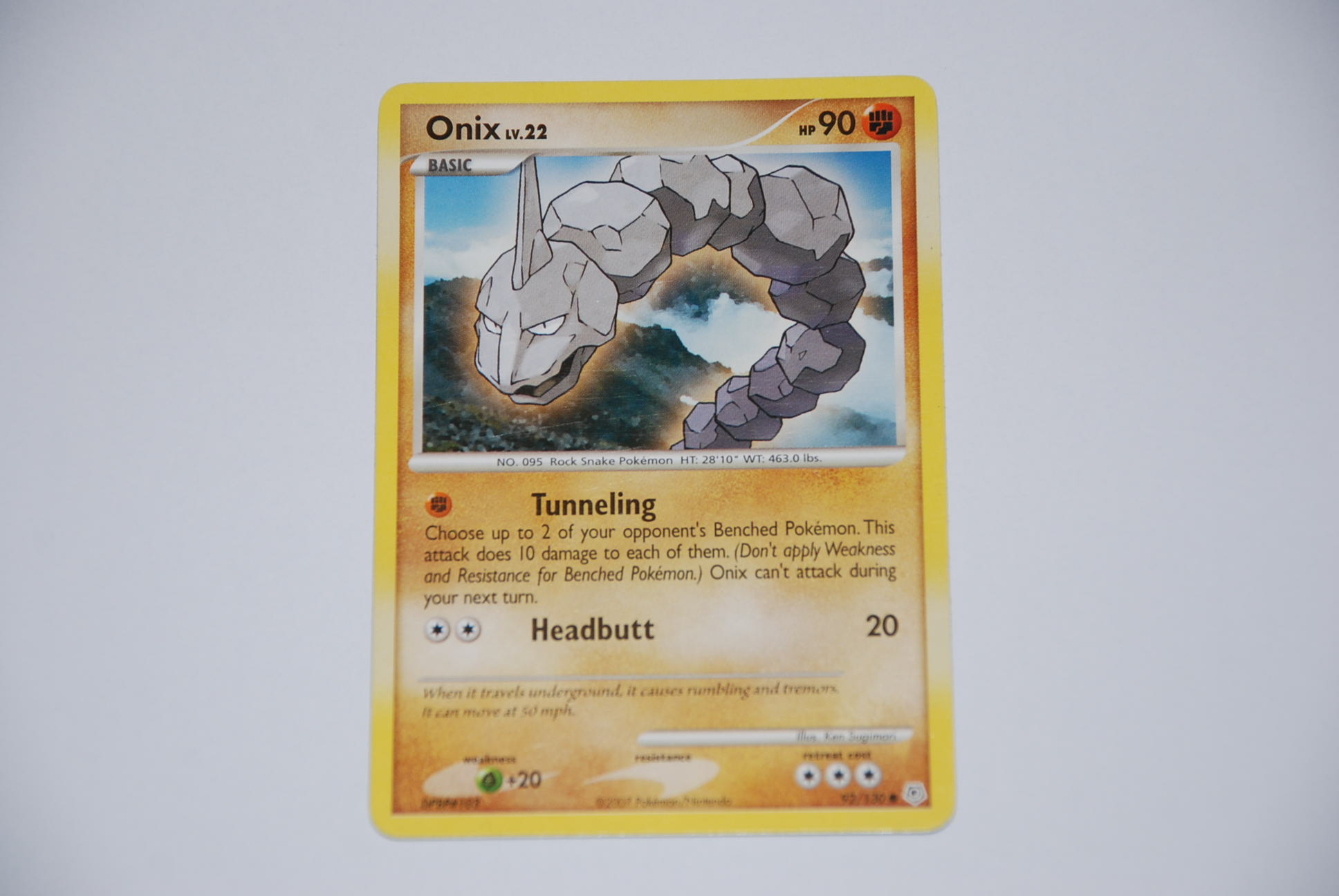 pokemon kaart onix lv22