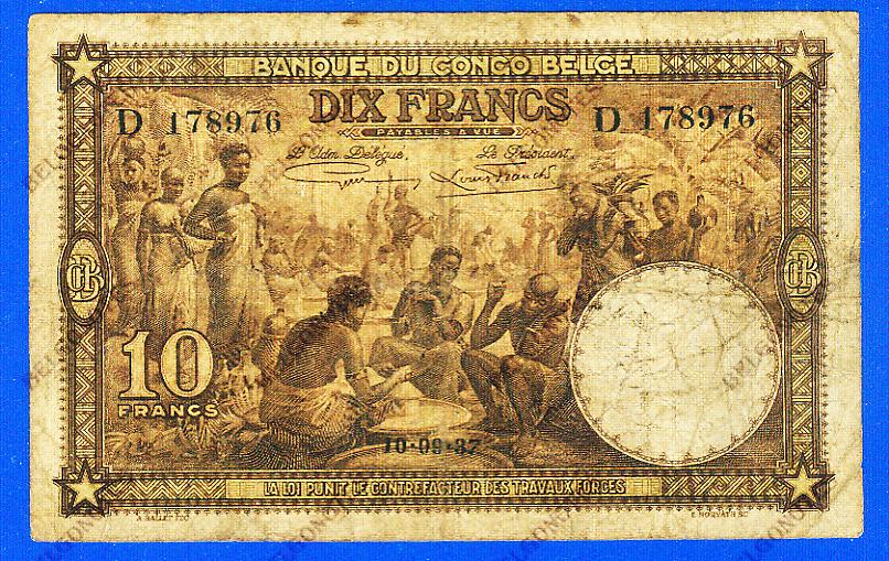 GERESERVEERD !!!    10 Francs  10-09-1937 * Lot 2410598976