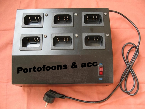 6 voudige lader voor Motorola GP300 