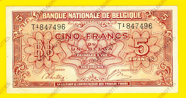 5 Francs type Londen*01-02-1943*Lot 1902617496