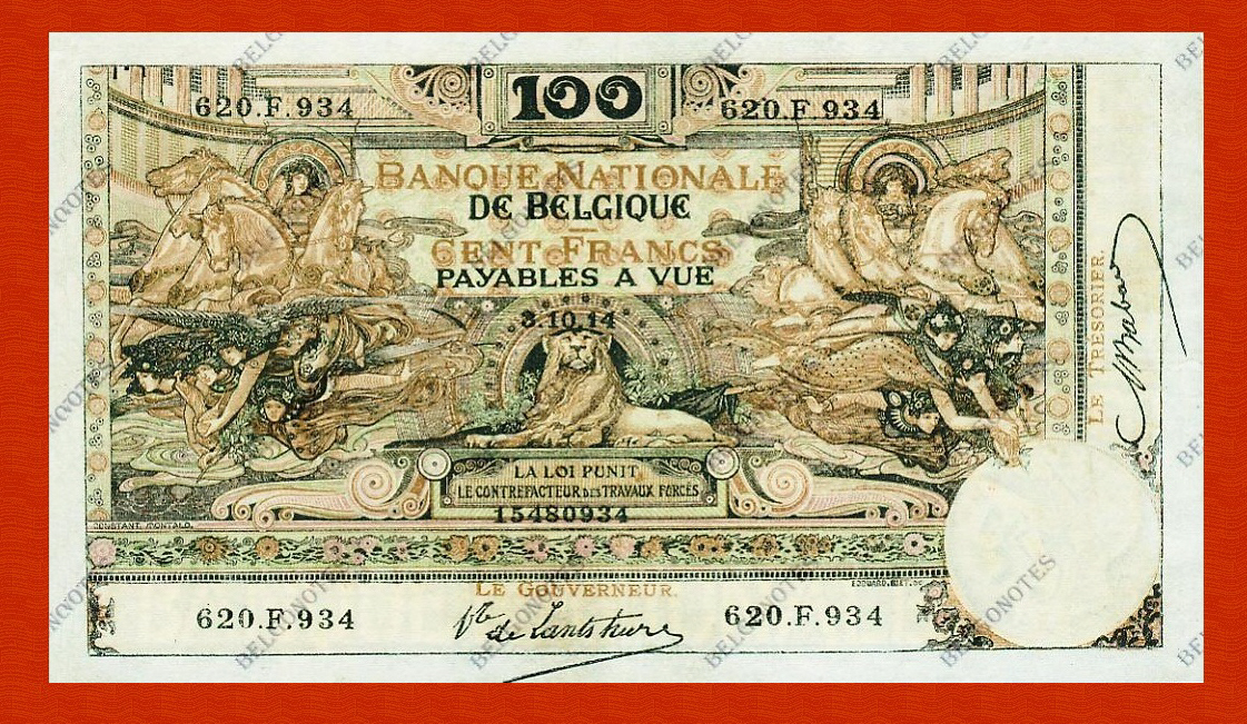 100 Francs Type Montald **AUNC**1914** Lot 1902611934