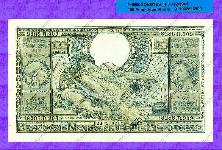 100 francs Type Vloors 31-12-1941* Lot 1902616909