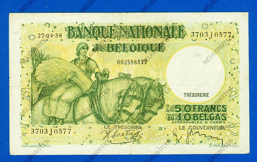 50 Francs Type Anto carte 27-04-1938*.Lot 1902610577