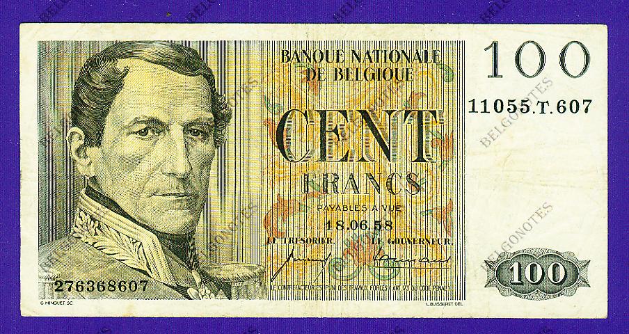 100 Francs Type Eeuwfeest*1958*Lot 1902618607