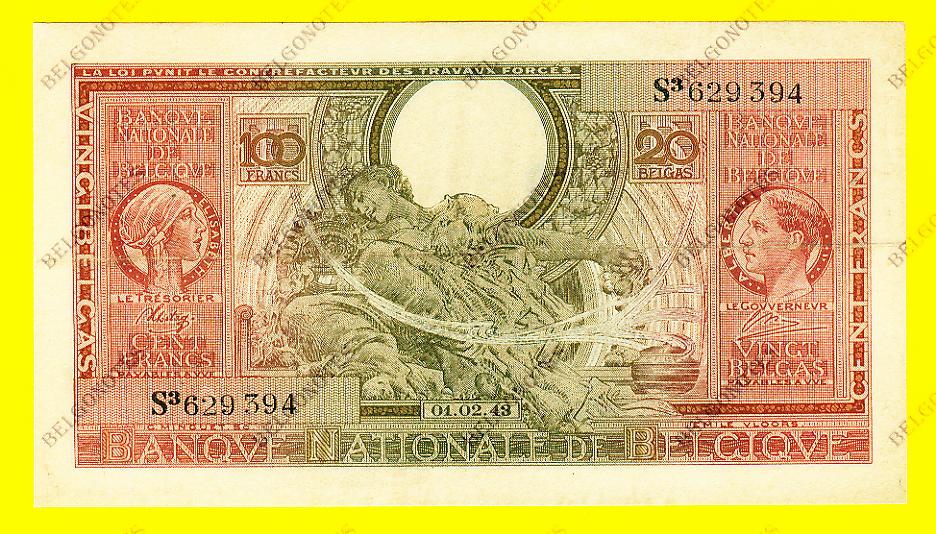 100 Francs Type Londen*01-02-1943*Lot 1902619394