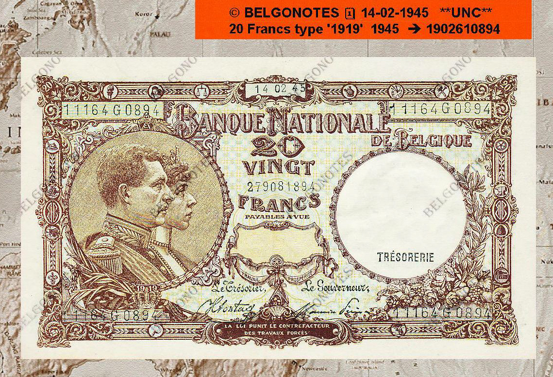 20 Francs Type '1919' **UNC**1945** Lot 1902610894