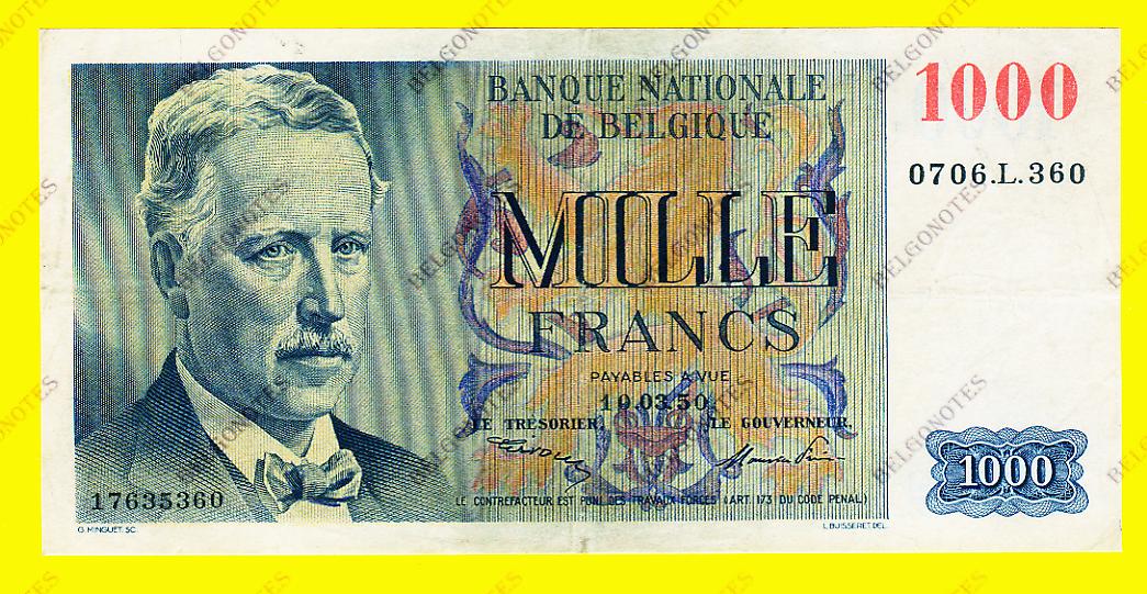 1000 Francs Type  Eeuwfeest 1950 * Lot 1902615360