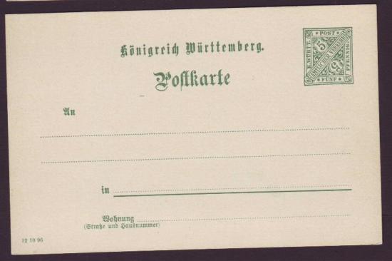 Briefkaart Wurtenberg 