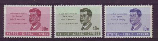 Cyprus nrs 239/41 Kennedy 
