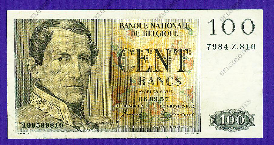 100 Francs Type Eeuwfeest*1957*Lot 1902619810