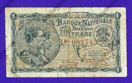 1 Franc Type Nat. reeks 1922*Lot 1902612743