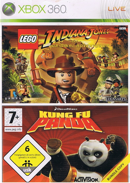 XBOX 360 GAME; Lego Indiana Jones/Kung Fu Panda