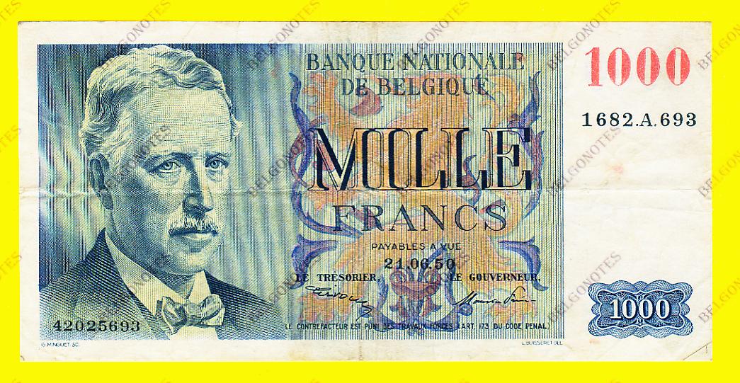 1000 Francs Type  Eeuwfeest 1950 * Lot 1902615693