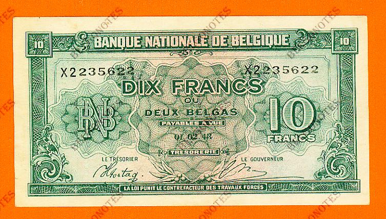10 Francs Type Londen*01-02-1943*Lot 1902615622