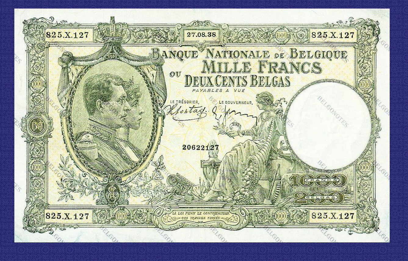 1000 Francs Type Nat. reeks 1938*Lot 1902612127