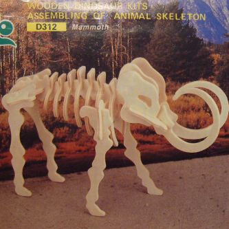 3D-Kit Model Dinosaurus Mammoet houten speelgoed
