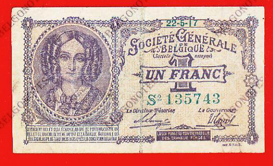 1 Franc Société Générale 1917 *Lot 1902615743